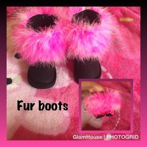Fur boots customers made